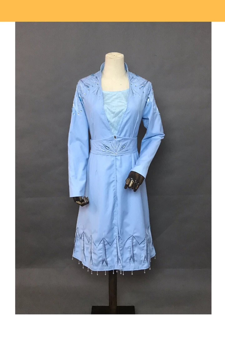 Cosrea Disney Inspired Frozen 2 Elsa Embroidered Travel Cosplay Costume