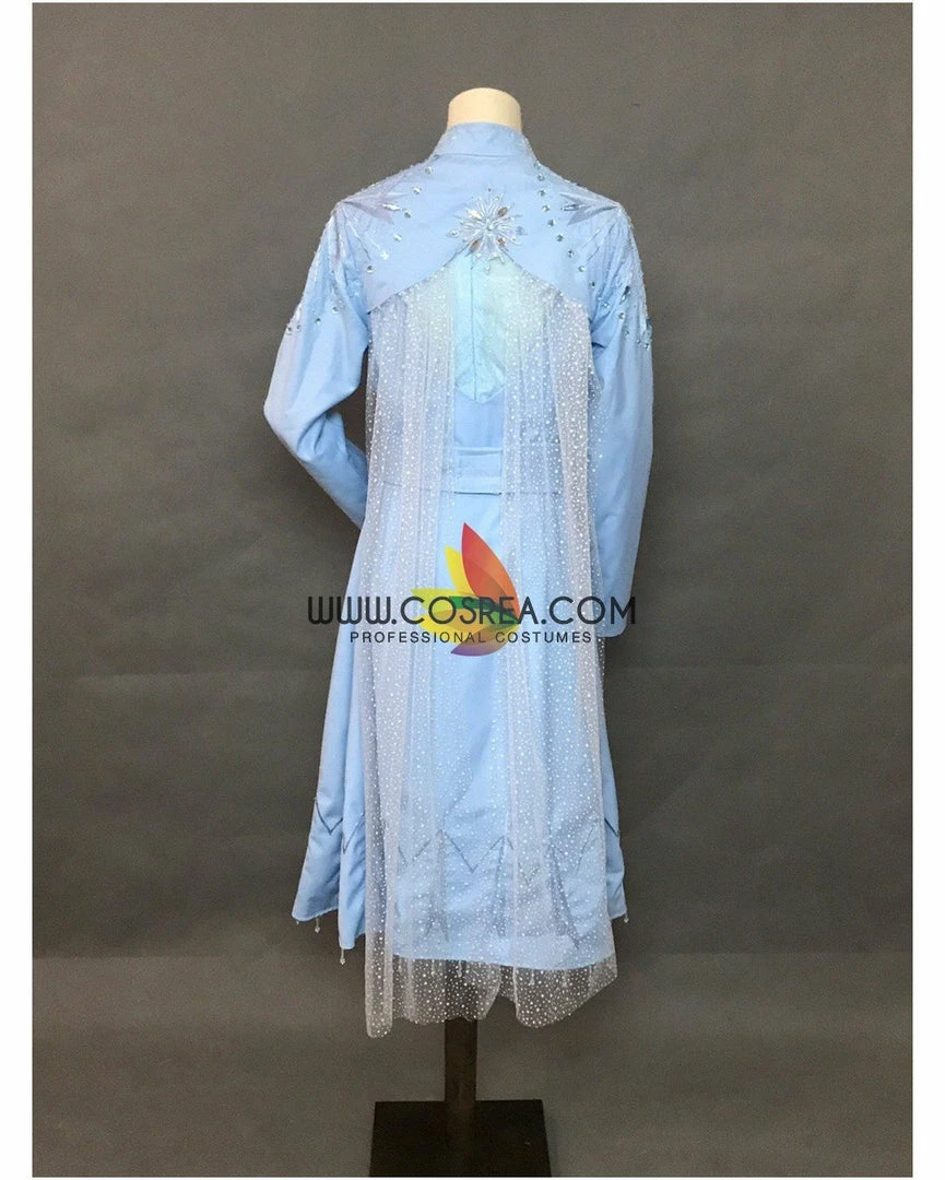 Cosrea Disney Inspired Frozen 2 Elsa Embroidered Travel Cosplay Costume