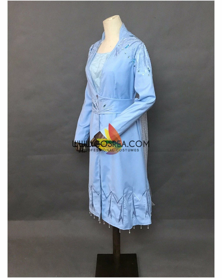 Cosrea Disney Inspired Frozen 2 Elsa Embroidered Travel Cosplay Costume