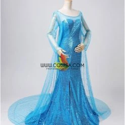 Cosrea Disney Inspired Frozen Elsa Sequin Fabric Cosplay Costume