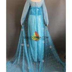 Cosrea Disney Inspired Frozen Elsa Turquoise Sequin Cosplay Costume
