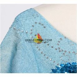 Cosrea Frozen Elsa With Glittered Sleeves And Frostflake Cape Cosplay Costume Disney Inspired