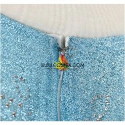 Cosrea Frozen Elsa With Glittered Sleeves And Frostflake Cape Cosplay Costume Disney Inspired