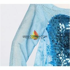 Cosrea Frozen Elsa With Glittered Sleeves And Frostflake Cape Cosplay Costume Disney Inspired