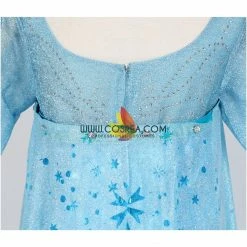Cosrea Frozen Elsa With Glittered Sleeves And Frostflake Cape Cosplay Costume Disney Inspired