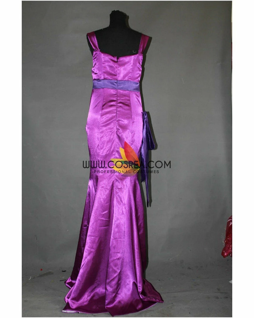 Cosrea Hercules Megara Royal Purple Satin Cosplay Costume