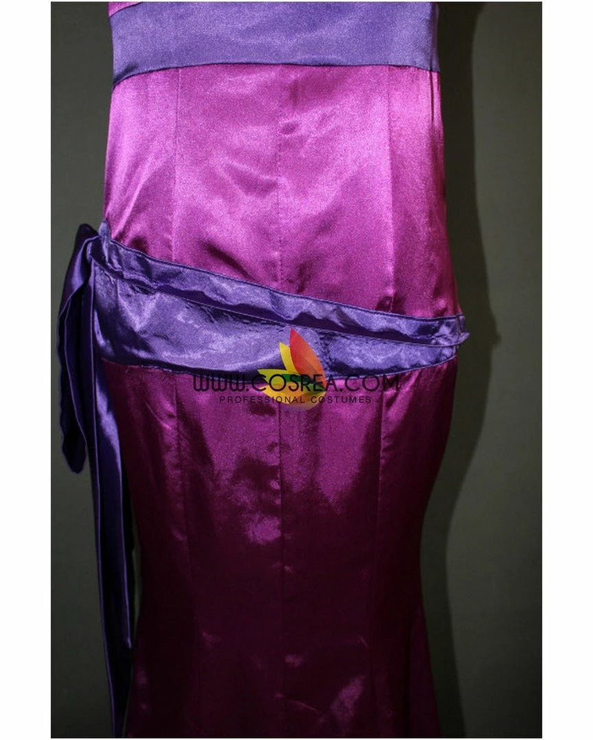 Cosrea Hercules Megara Royal Purple Satin Cosplay Costume