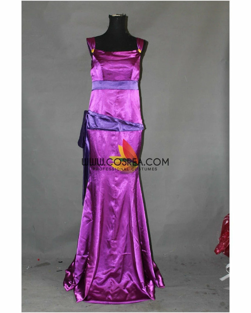 Cosrea Hercules Megara Royal Purple Satin Cosplay Costume