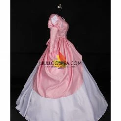 Cosrea Disney Inspired Little Mermaid Ariel Classic Pink Satin Cosplay Costume