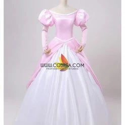 Cosrea Little Mermaid Ariel Classic Pink With Chiffon Sleeves Cosplay Costume