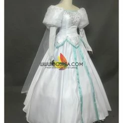 Cosrea Little Mermaid Ariel Embroidered Wedding Dress Cosplay Costume