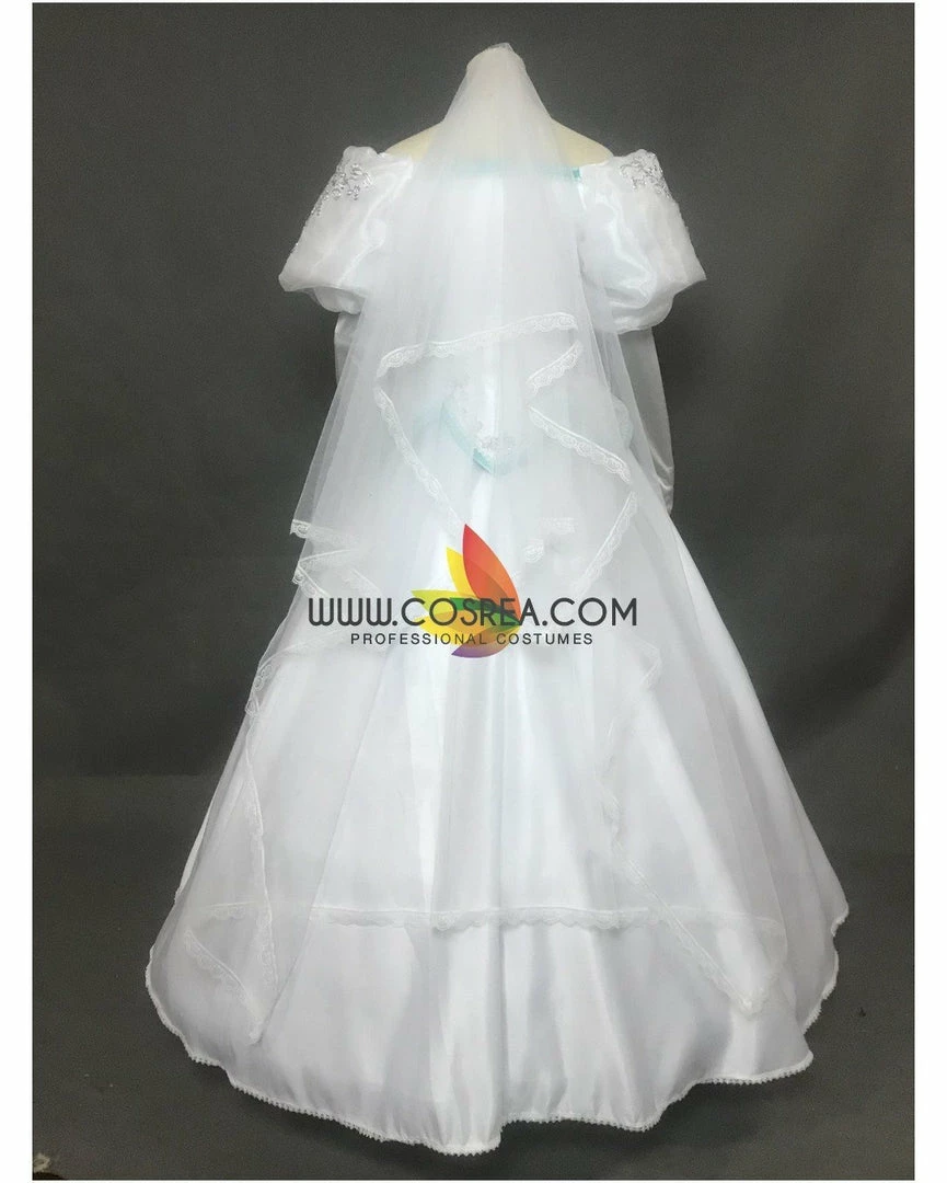 Cosrea Little Mermaid Ariel Embroidered Wedding Dress Cosplay Costume