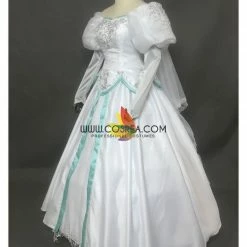 Cosrea Little Mermaid Ariel Embroidered Wedding Dress Cosplay Costume