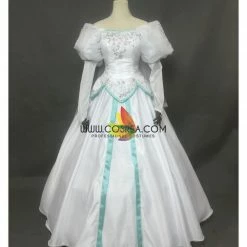 Cosrea Little Mermaid Ariel Embroidered Wedding Dress Cosplay Costume