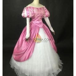 Cosrea Disney Inspired Little Mermaid Ariel Magenta Pink With Pearl Trims Cosplay Costume