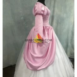 Cosrea Disney Inspired Little Mermaid Ariel Rose Pink With Floral Lace Cosplay Costume