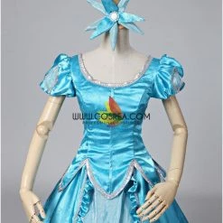 Cosrea Little Mermaid Ariel Turquoise Brocade Cosplay Costume Disney Inspired