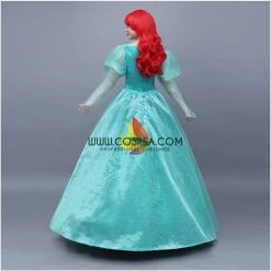 Cosrea Disney Inspired Little Mermaid Ariel Turquoise Sequin Tulle Cosplay Costume