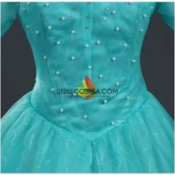 Cosrea Little Mermaid Ariel Turquoise Tulle With Pearl Cosplay Costume
