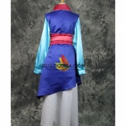 Cosrea Mulan Navy Blue Satin Cosplay Costume