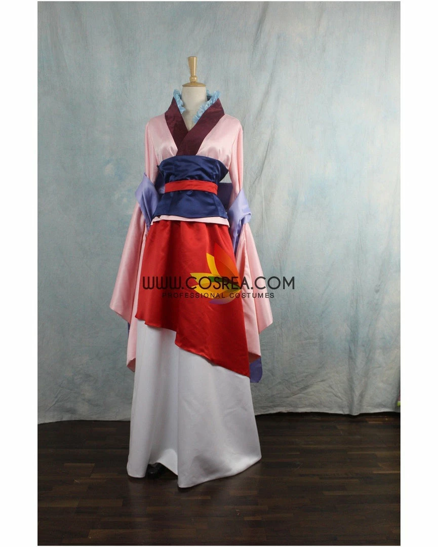 Cosrea Disney Inspired Mulan Satin Cosplay Costume