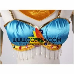 Cosrea Aladdin Jasmine Satin With Tassel Gems Cosplay Costume Disney Inspired