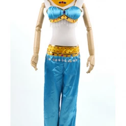 Cosrea Aladdin Jasmine Satin With Tassel Gems Cosplay Costume Disney Inspired