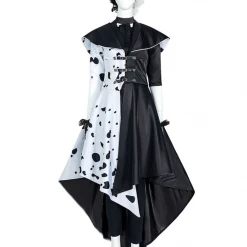 Cosrea Disney Cruella 2021 Movie 101 Dalmatian's Cosplay Costume Disney Inspired