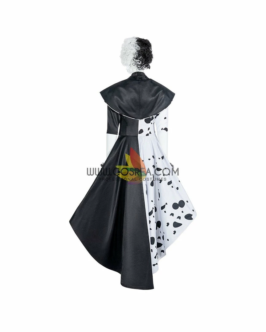 Cosrea Disney Cruella 2021 Movie 101 Dalmatian's Cosplay Costume Disney Inspired