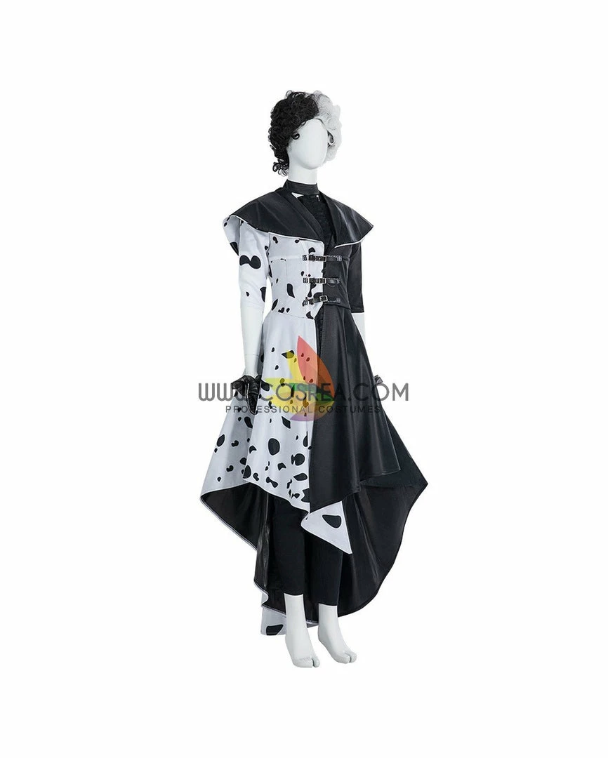 Cosrea Disney Cruella 2021 Movie 101 Dalmatian's Cosplay Costume Disney Inspired