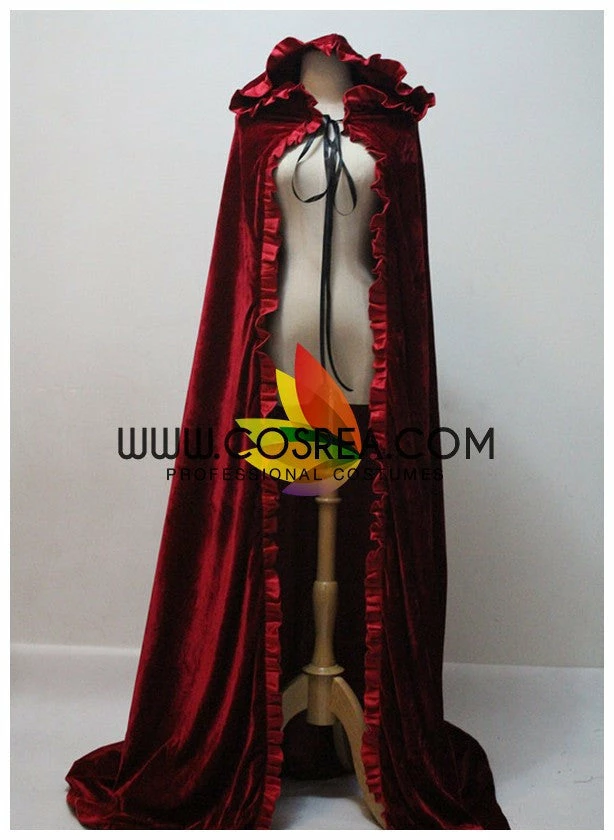 Cosrea Disney Inspired Disney Dark Red Velvet Cape