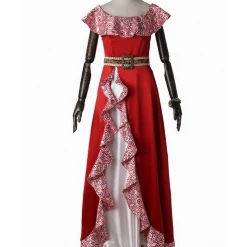 Cosrea Disney Inspired Elena Satin Brocade Cosplay Costume
