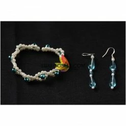 Cosrea Disney Inspired Elena Satin Printed Regal Cosplay Costume