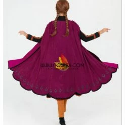 Cosrea Frozen 2 Anna Suede Fabric Cosplay Costume Disney Inspired