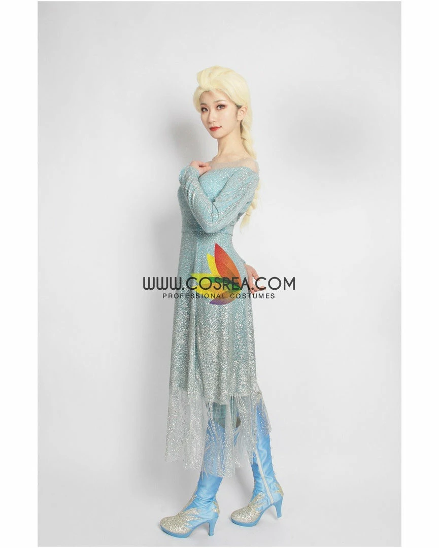 Cosrea Disney Inspired Frozen 2 Elsa High Detail Gradient Embroidered Cosplay Costume