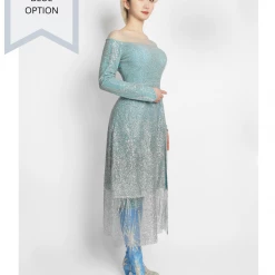 Cosrea Disney Inspired Frozen 2 Elsa High Detail Gradient Embroidered Cosplay Costume