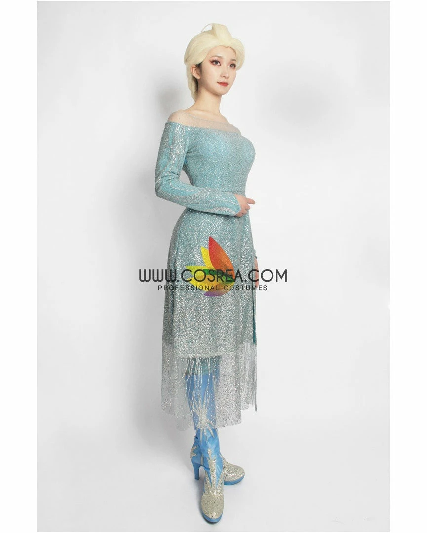 Cosrea Disney Inspired Frozen 2 Elsa High Detail Gradient Embroidered Cosplay Costume