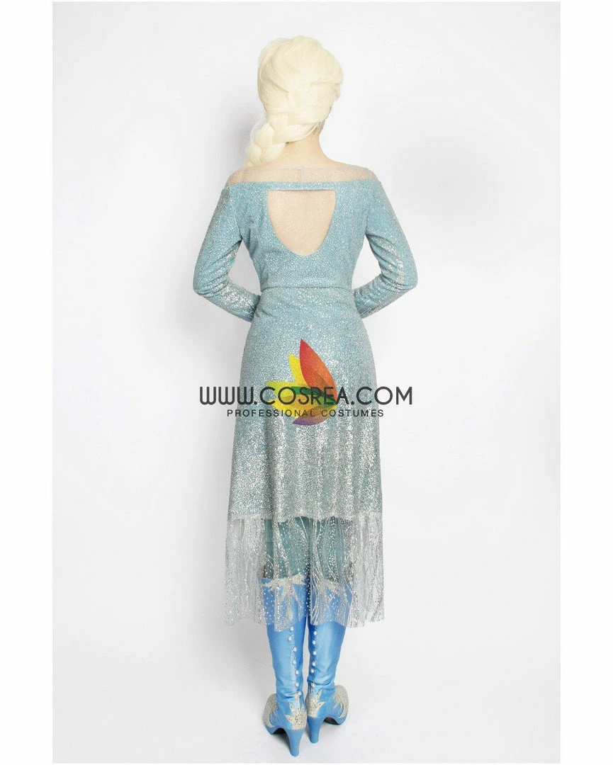Cosrea Disney Inspired Frozen 2 Elsa High Detail Gradient Embroidered Cosplay Costume