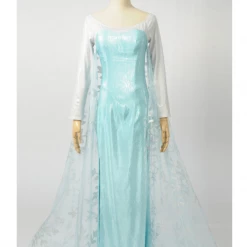 Cosrea Frozen Elsa Light Cyan Cosplay Costume