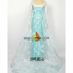 Cosrea Frozen Elsa Light Cyan Cosplay Costume
