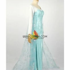 Cosrea Frozen Elsa Light Cyan Cosplay Costume