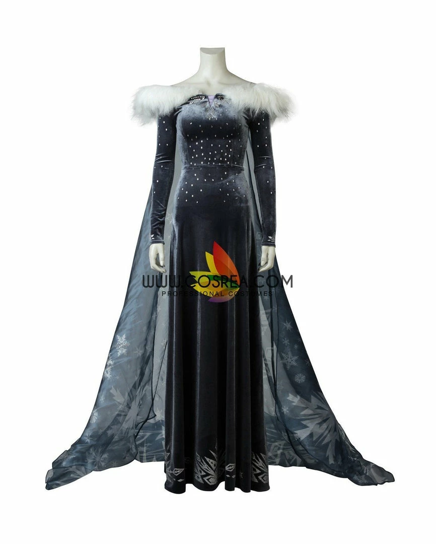 Cosrea Disney Inspired Frozen Olaf's Adventure Elsa Velvet Cosplay Costume