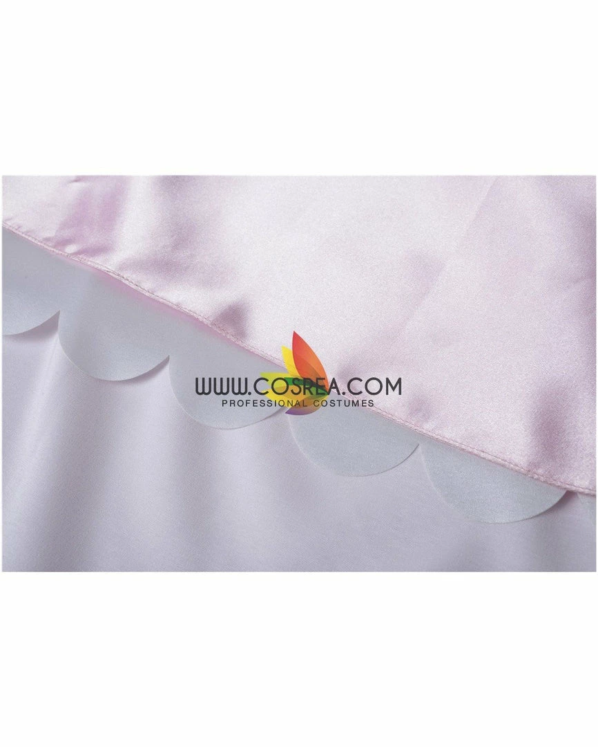 Cosrea Little Mermaid Ariel Pink Satin With Wide Shoulder Cosplay Costume
