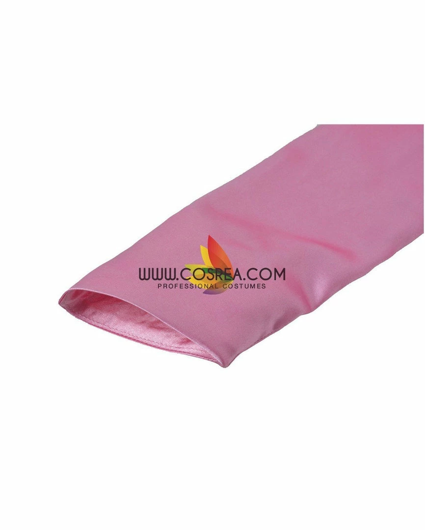 Cosrea Little Mermaid Ariel Pink Satin With Wide Shoulder Cosplay Costume
