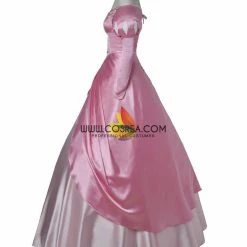 Cosrea Little Mermaid Ariel Pink Satin With Wide Shoulder Cosplay Costume