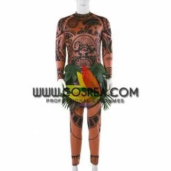 Cosrea Moana Chief Tui Printed Cosplay Costume