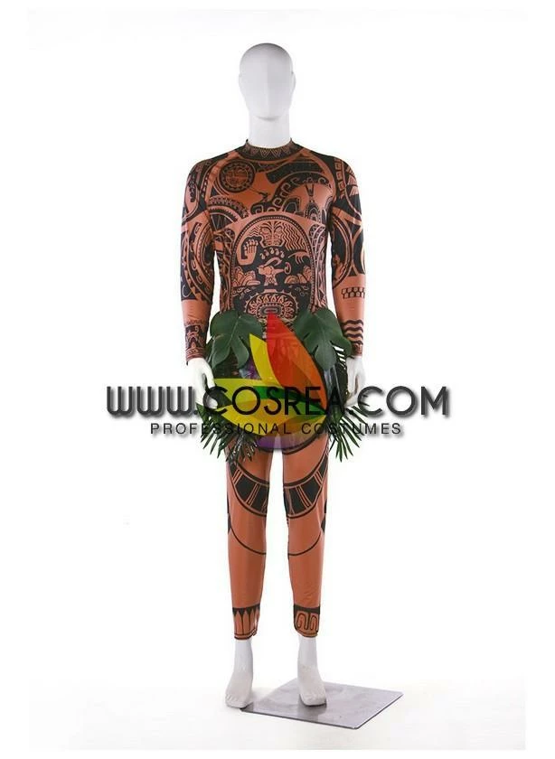 Cosrea Moana Chief Tui Printed Cosplay Costume