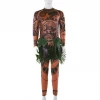 Cosrea Moana Chief Tui Printed Cosplay Costume