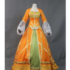Cosrea Princess Jasmine Orange Brocade Cosplay Costume Disney Inspired