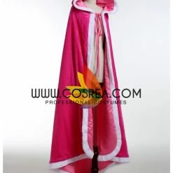 Cosrea Sleeping Beauty Aurora Classic Pink Velvet Cape Disney Inspired